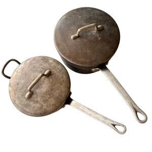 Magnalite Vintage American Cookware 2 Pots Pans with Lids 2 and 3 Quarts Liters